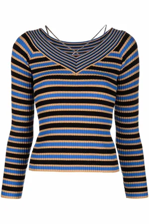 Andersson Bell Striped rib-knit jumper