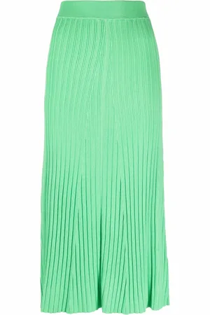 REMAIN Rib-knit midi skirt