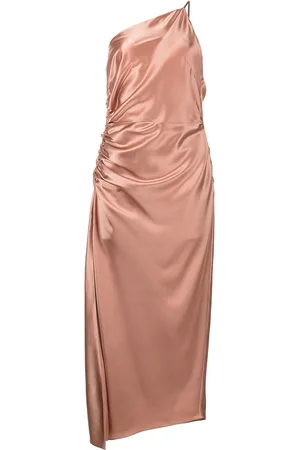 Michelle Mason Gathered-detail silk dress