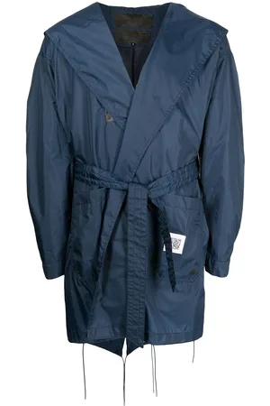 Fumito Ganryu Reflective panel hooded raincoat