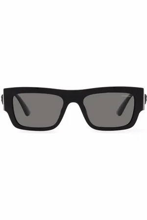 VERSACE Logo-plaque square-frame sunglasses