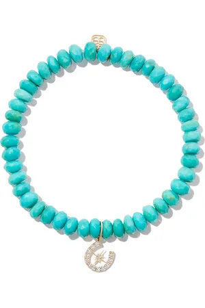 Sydney Evan 14kt yellow Starburst turquoise and diamond bracelet