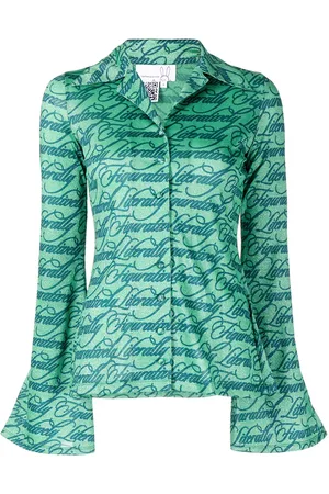 Natasha Zinko Text-print long-sleeve shirt