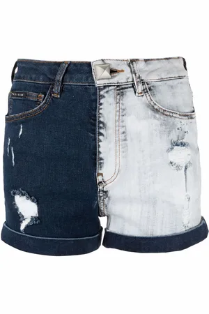 Philipp Plein Two-tone denim shorts