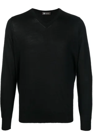 COLOMBO V-neck fine-knit jumper