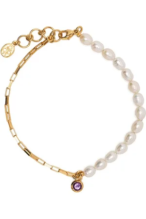 Dower and Hall Luna amethyst-drop pearl bracelet