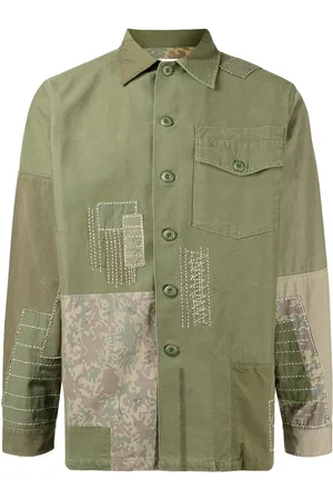 Maharishi Patchwork-detail cotton shirt