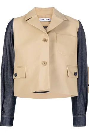 DICE KAYEK Colour-block panelled blazer