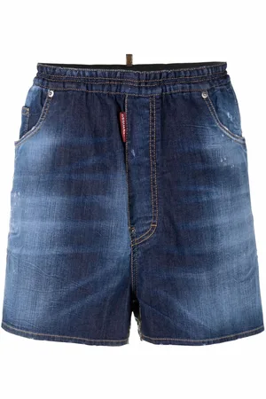 Dsquared2 Distressed panelled denim shorts