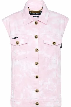 Philipp Plein Bleach-effect denim vest