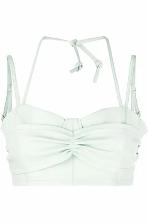 THEMOIRÈ Faux-leather bralette top