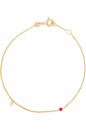 We by White Bird 18kt yellow Clarisse diamond and ruby bracelet