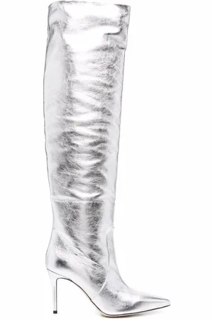 Scarosso X Brian Atwood Carra metallic-effect boots