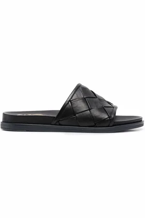 Casadei Interwoven leather sliders