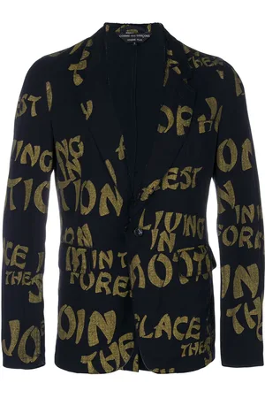 Comme des Garçons Typographic-print blazer