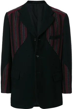 Comme des Garçons Striped-panel blazer