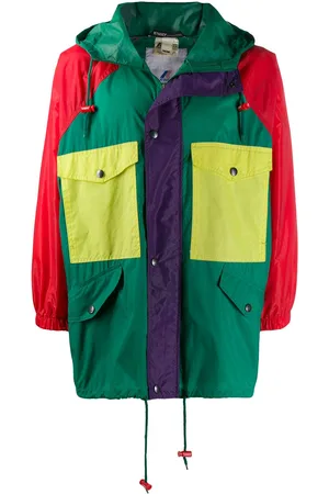 JC DE CASTELBAJAC X K-Way colourblock hooded lightweight coat