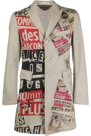 Comme des Garçons 2008 collage print notched coat