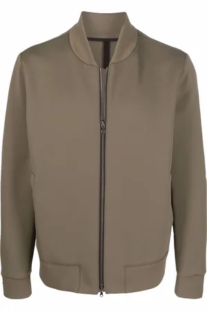 Harris Wharf London Two-pocket zip-up bomber jacket