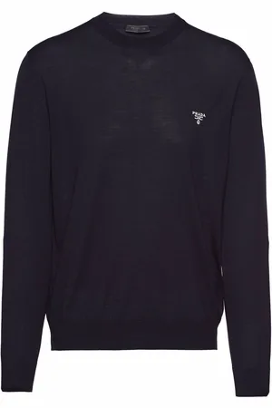 Prada Logo-embroidered wool jumper