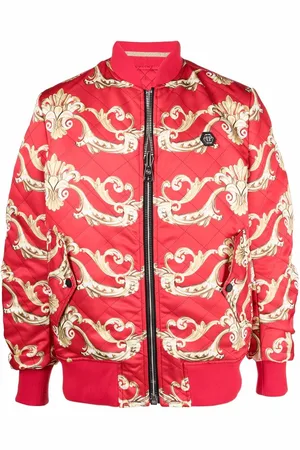 Philipp Plein Baroque pattern-print bomber jacket