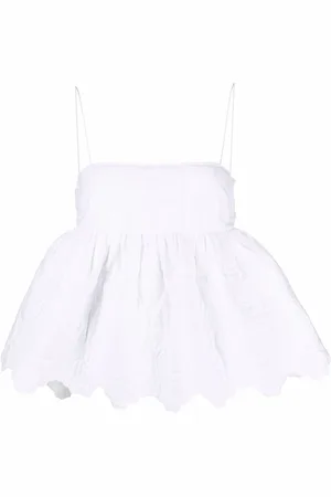 Cecilie Bahnsen Selena floral-quilted top