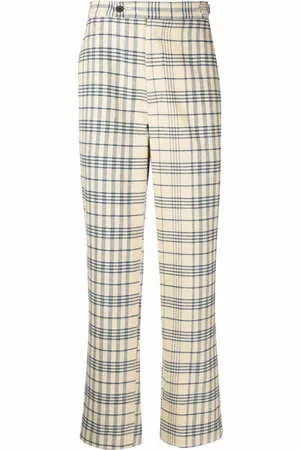 BODE Checked straight-leg trousers