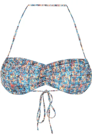 Sian Halle tweed-print bikini top