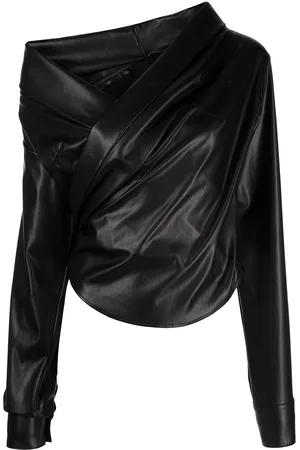 RTA Madeline grained V-neck top