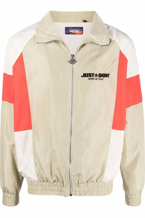 JUST DON Colour-block panelled windbreaker