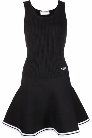 Sonia by Sonia Rykiel Pointelle knit fluted-skirt mini dress