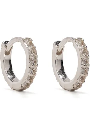 Dower and Hall Sapphire embellished sterling- hoops