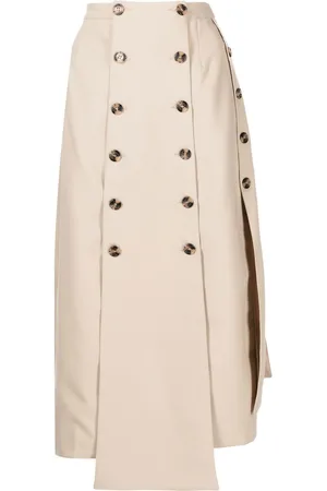 Rokh Button detail panelled skirt