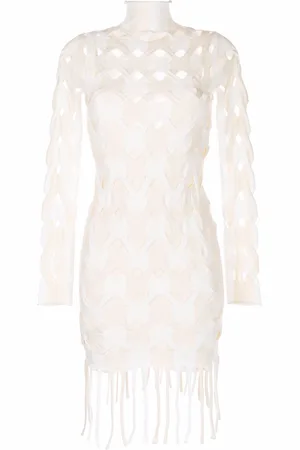DION LEE Two-tone cable mini dress