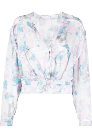 IRO Floral-print V-neck blouse