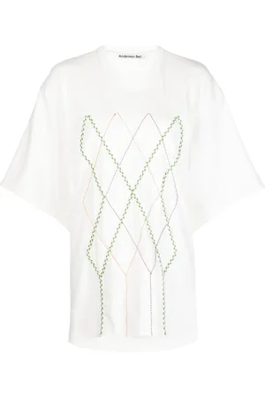 Andersson Bell Argyle String Embroidery Oversize T-shirt