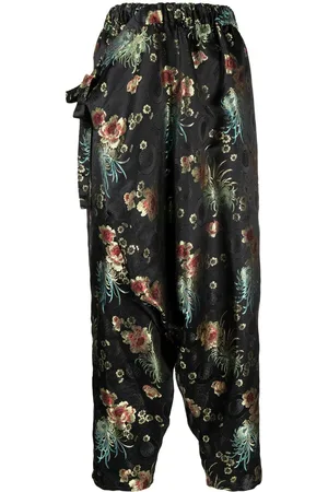 JUNYA WATANABE Jacquard tapered-leg cropped trousers
