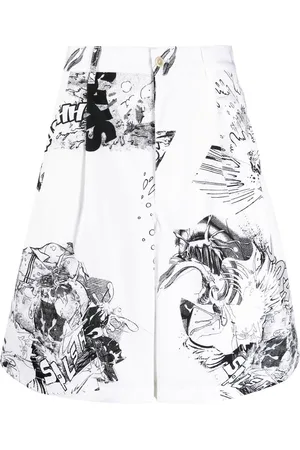 Comme des Garçons X Christian Marclay wide-leg shorts
