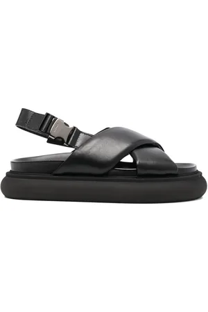 Moncler Cross-strap leather sandals