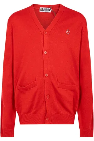 A Bathing Ape X Kid Cudi logo-patch cardigan