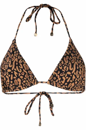 Nanushka Animal-print triangle-cup bikini top