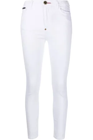 Philipp Plein Embroidered skull skinny jeans