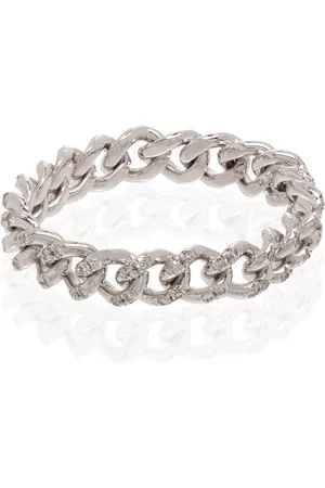 Shay 18kt gold diamond chain-link ring