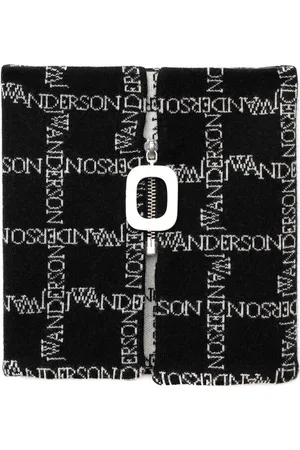 J.W.Anderson Logo-grid zip-up neckband