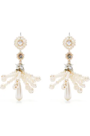 BIYAN Pearl-detail chandelier earrings