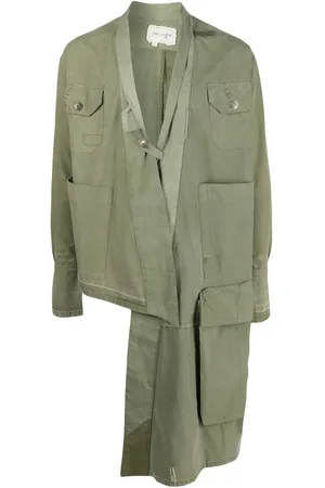 GREG LAUREN Asymmetric draped coat