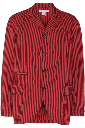 Comme des Garçons Striped single-breasted blazer