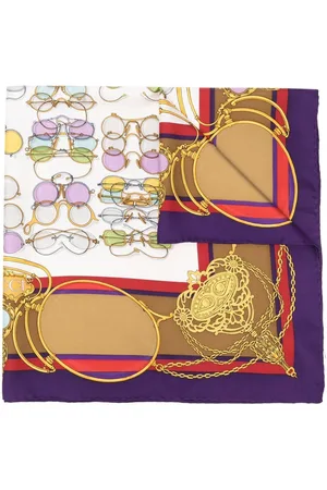 Gucci 1990s sunglass-print silk scarf