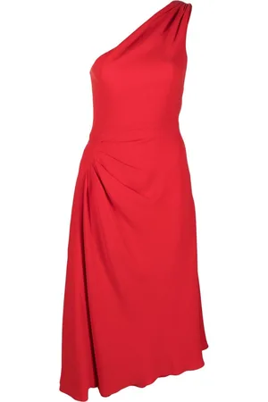 Dior 2010 gathered one-shoulder silk dress