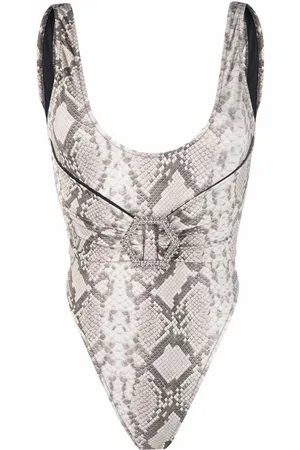 Philipp Plein Monokini python-print swimsuit